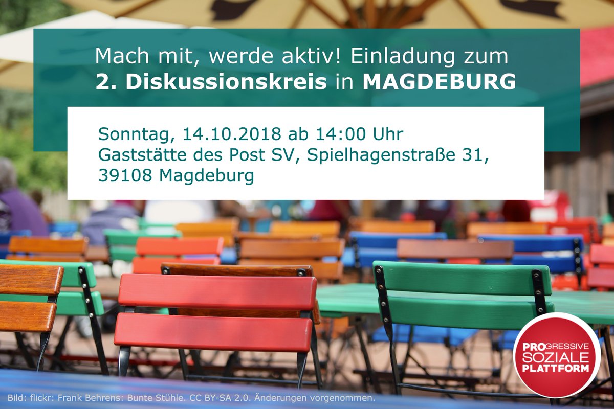 LobbylandDE's tweet photo. Am 14.10. trifft sich der #PlattformPRO Diskussionskreis in #Magdeburg schon zum zweiten mal. Kommt vorbei! https://t.co/RapFgy4xKX