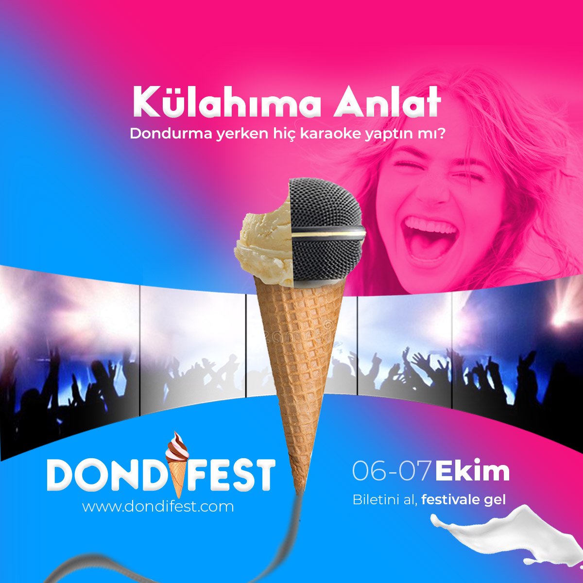 DondiFest's tweet photo. Karaoke yarışmalarının en tatlısı seni bekliyor...
#dondifest #dondurma #festival #karaoke #eğlence #yarışma #mikrofon #külah #ödül https://t.co/KRdj2IHA2A