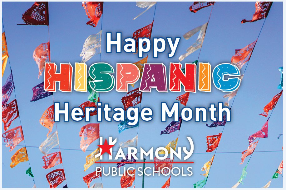 Harmony Public Schools honors #HispanicHeritageMonth⁠, which takes place between September 15 - October 15, 2018. Our 56 campuses will host a variety of events during the month to celebrate the contributions of our Hispanic families, students and staff. #HarmonyProud