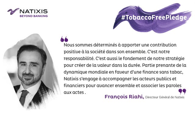 Pour la première fois, des dirigeants du monde de la finance se joignent aux dirigeants de gouvernement et de la santé pour lancer aujourd’hui le Tobacco-Free Finance Pledge. #tobaccofree natixis.com/natixis/upload…