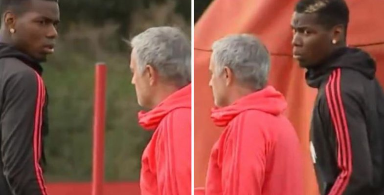 Se vivió la tensión de la guerra Mourinho-Pogba en el entrenamiento del Manchester United