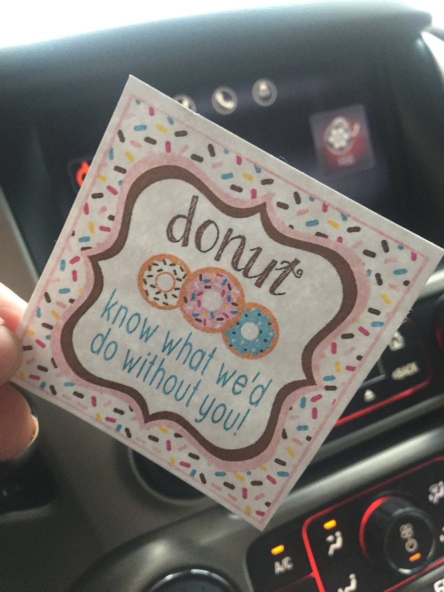 SharonSJHSTEAM's tweet photo. Thank you New Market Elementary PTO for the donut in the car drop off line this morning. ❤️ Our PTO! https://t.co/iEJHTTRGu5