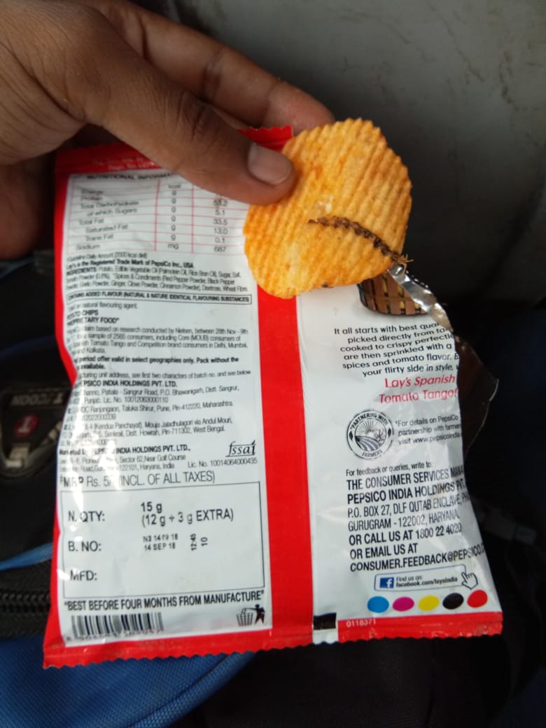 Consumer alert Insects in Lays Chips PesPro