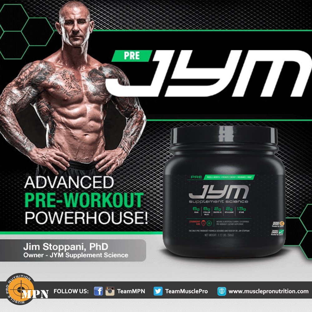 TeamMusclePro's tweet photo. Build lean muscle, torch body fat, improve strength, and boost speed with @JimStoppani Pre JYM!
#preworkout #prejym #workout #nutrition #supplements #gym #TeamMusclePro https://t.co/nAohWmtujg