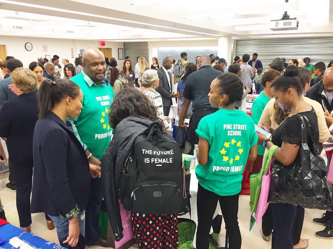 GreenIvyPSS's tweet photo. Our amazing parents and students repping our schools to #parentsofcolor at one of NYC’s biggest private school fairs @MochaMoms Education Expo at @BerkeleyCarroll in #ParkSlope. Over 100 families met with us and scheduled tours! https://t.co/hRIKhFmDX6