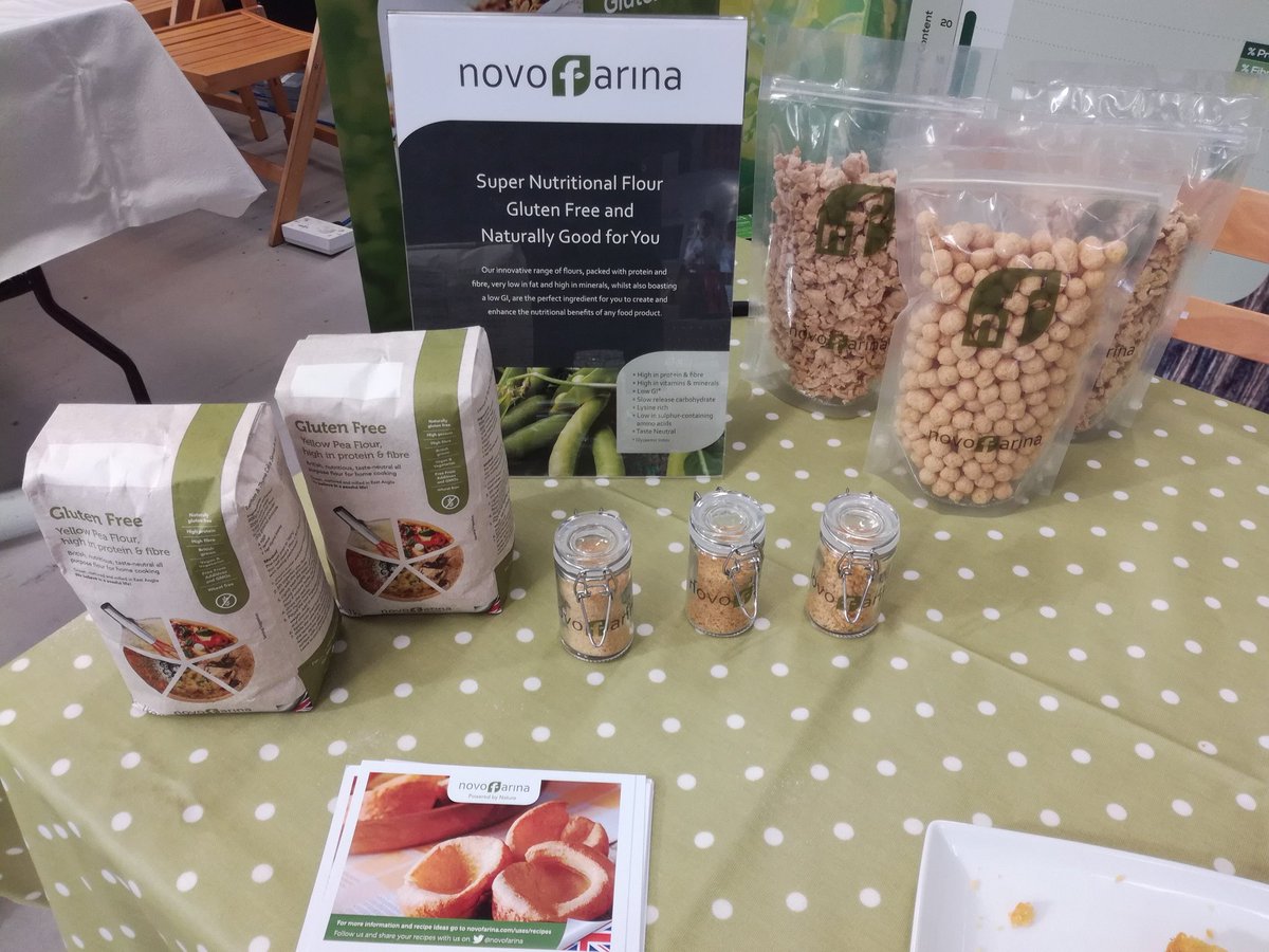 HuwSayer's tweet photo. #LF18 - gorgeous lemon and thyme cake made with #Norfolk grown and produced #glutenfree pea flour (yes really, peas) from @novofarina today at @LocalFlavours18 https://t.co/058URRbTJn