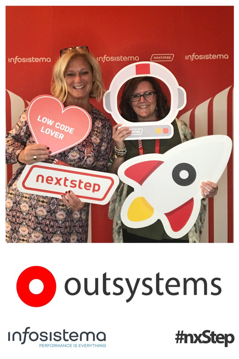 hackwonderful's tweet photo. The #nxStep photobooth is outta this world! Stop by, get a fun pic, share it on social & win a #gridit! @OutSystems #OutSystems https://t.co/JUOf7700dQ