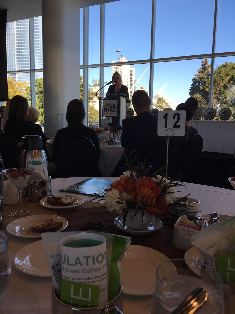 Attending the <a href="/MilwDowntown/">Milwaukee Downtown</a> annual meeting at a wonderful new space at <a href="/discoveryworld/">Discovery World</a>. Downtown is everybody’s neighborhood and a strong downtown is key to strong neighborhoods.