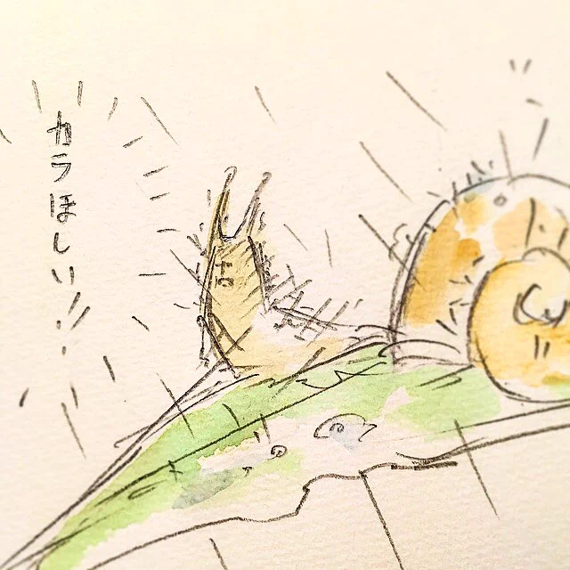 この表情なんとも言えないｗｗ雨と風の中で、ナメクジの切実な憧れｗｗ