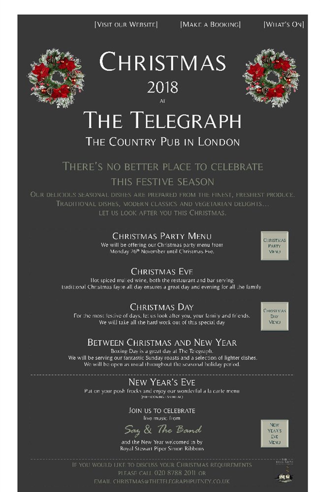 pub_events's tweet photo. Christmas at The Telegraph https://t.co/MldEU16AQG https://t.co/zShf8kY1bS