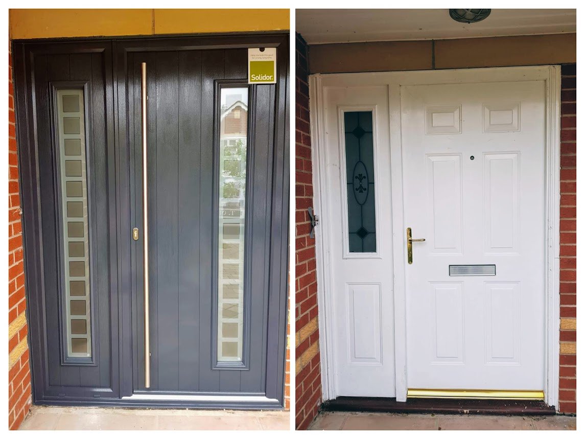 Prescot_Windows's tweet image. This stunning Brescia and matching side screen from @SolidorLtd fitted earlier today. With its sleek pull handle, anthracite grey skin, and stunning etched square glass setting it apart from the rest giving this home the WOW factor! #beforeandafter #Composite #Anthracite #Door