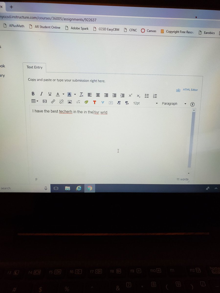 Our topic was to write at least one sentence using correct sentence structure. One of my kiddos chose this sentence. Warms my heart! But I must argue that I have the best CLASS in the entire world! ❤ #digitallearningday <a href="/WildcatsWES/">Woodstock Elementary</a>