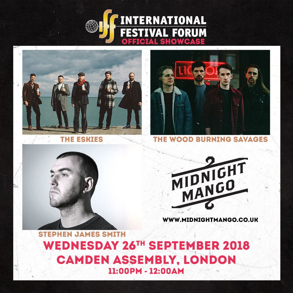 MidnightMango's tweet photo. Matt, Ethan & Henry are at the International @FestForum today.
We have an Official Showcase at Camden Assembly tonight at 11pm with @TheEskies, @TWBSavages & Stephen James Smith (@SJSwords). Please come down at say hello!
#IFF18 https://t.co/3PzzC2UpZj