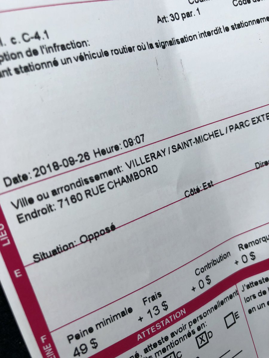 SEBASTIENTCA's tweet photo. @MTL_Ville WoW!! 7 minutes de retard et un ticket dans une rue où personne circule mais des voiture qui bloque le trafic sur Papineau stationné illégalement et absolument rien!!! Belle priorité!!! #stationnement #villebiengeree #villedemontreal @montreal https://t.co/JG6GvmfAid