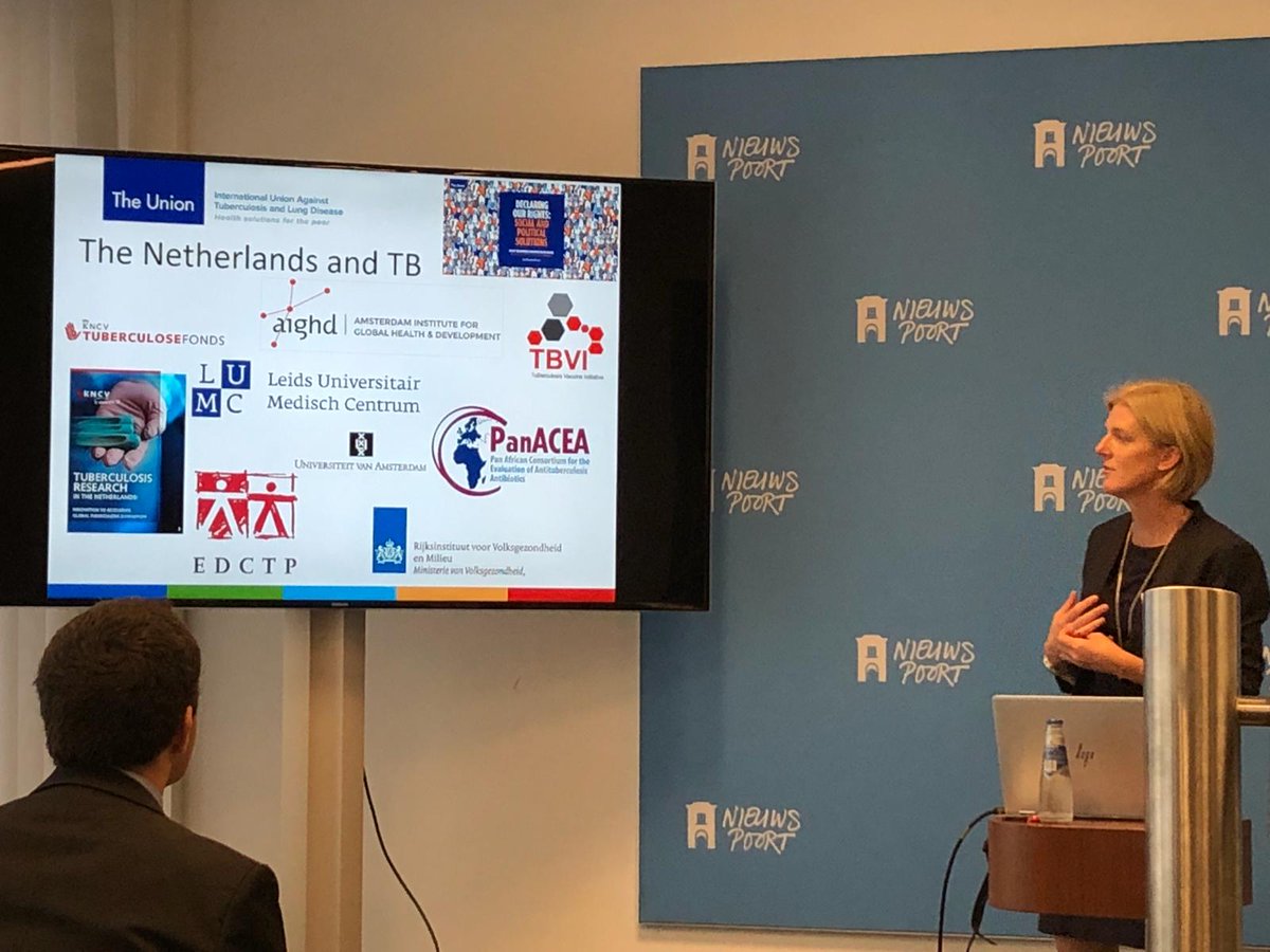 HAImedicines's tweet photo. Lots to think about in an interesting presentation on #TB, innovation and  @TheLifePrize from @TBbrigden. Also good see how many Dutch organisations are involved in iniatives to combat #Tuberculosis. #ourmedicinesourright https://t.co/YOxWCLi71H