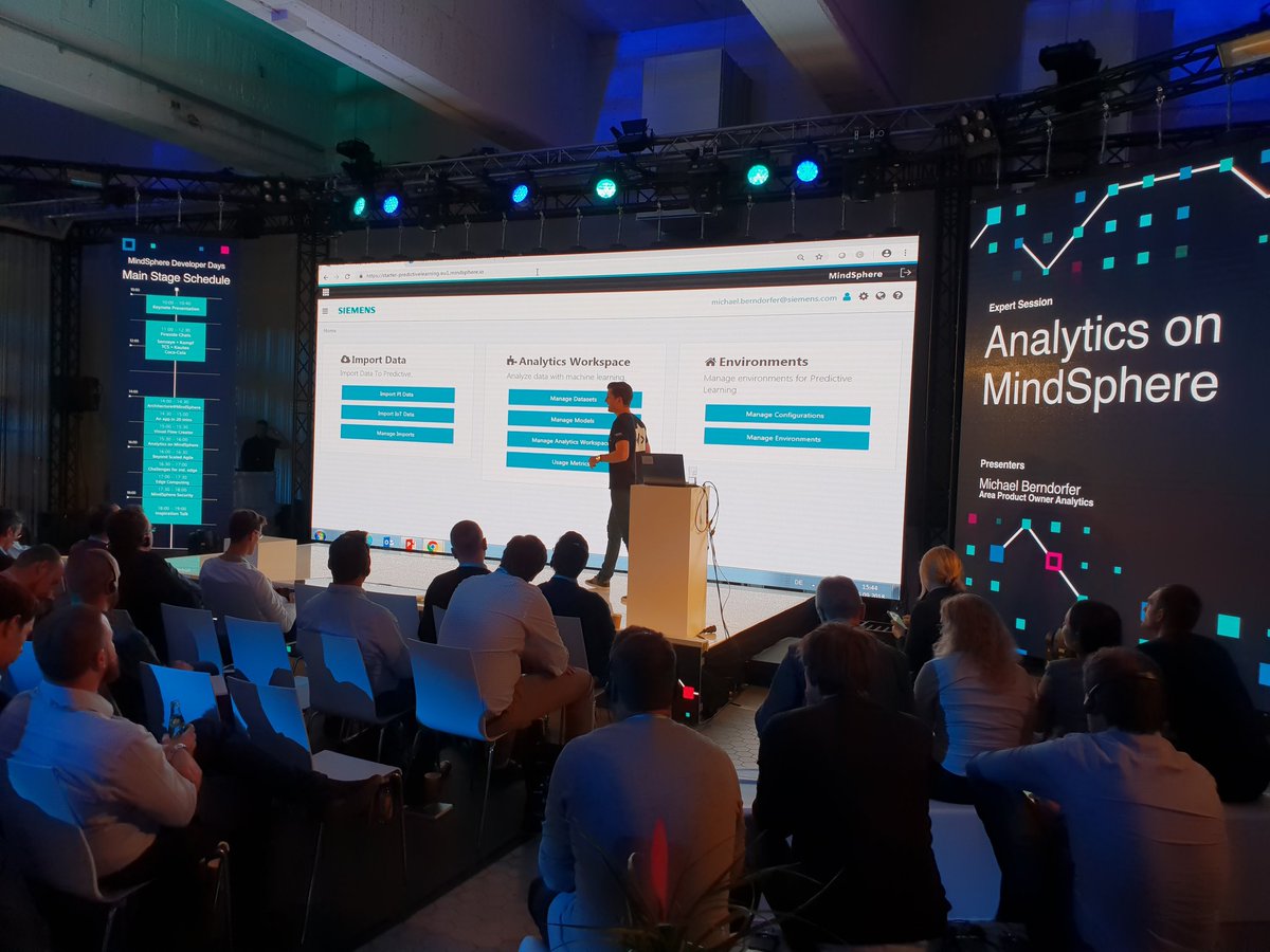 We are now sharing how easy it is to integrate Analytics into your IIoT projects with #MindSphere @ #developersday