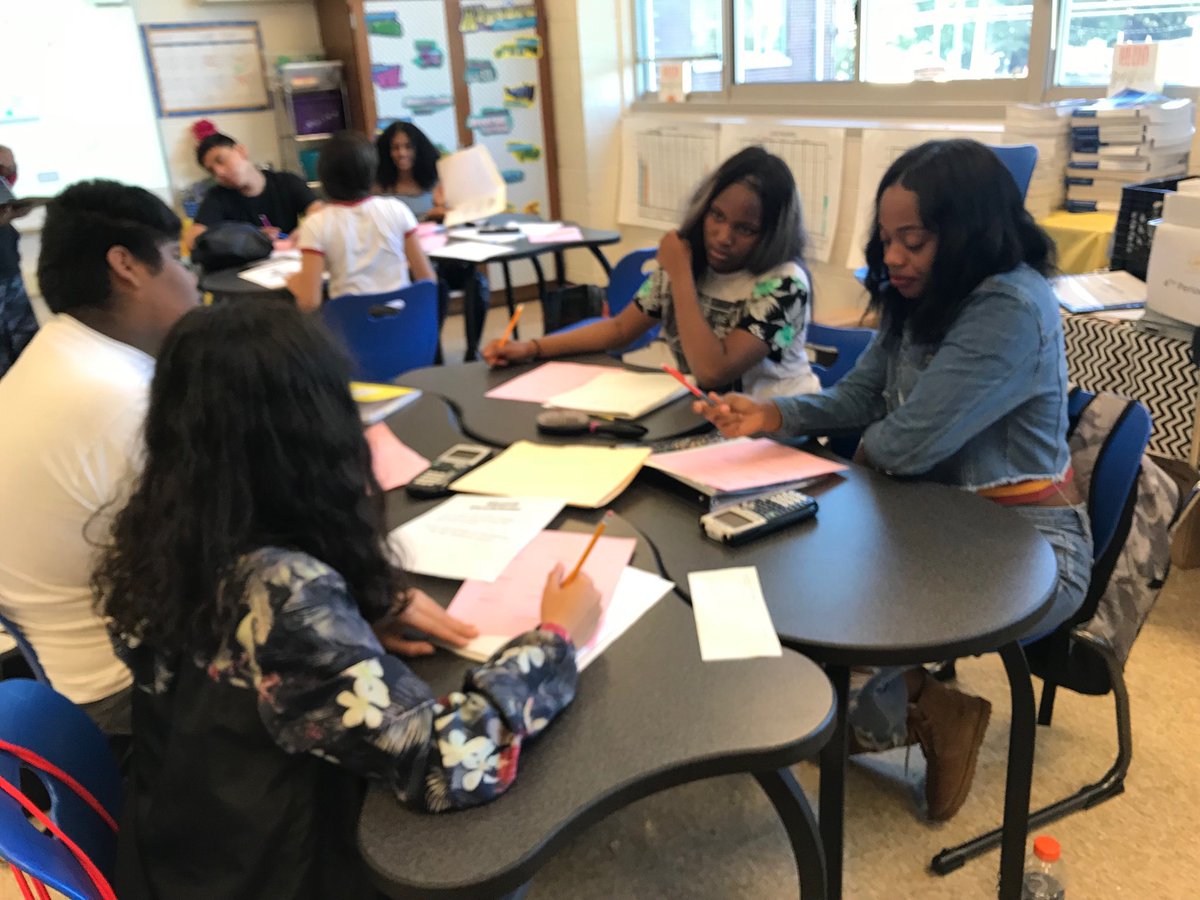 CfMontague's tweet photo. Ms. Jason’s Foundation of Math 1 students work in groups to sharpen their skills on Solving Inequality using stations. ⁦@VMSTheMathLady⁩ ⁦@wsfcs⁩ ⁦@jacket_mathhive⁩ ⁦@CHS_JacketPride⁩ https://t.co/nnqGa2tOMZ
