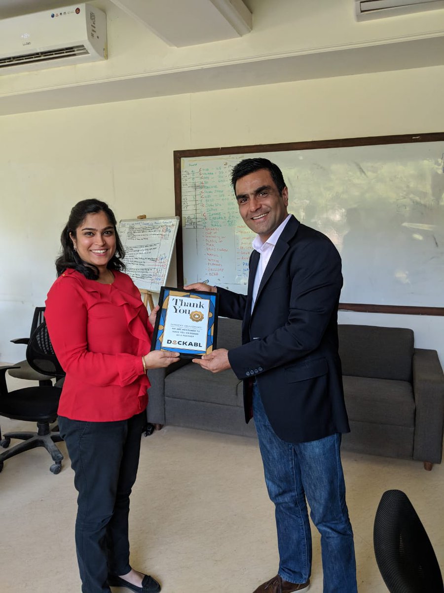Dockabl1's tweet photo. An amazing session with @ChaudharySpeak today at @Dockabl1 office.
We conspired around what makes for great products and aligned on the following....click here to read more: https://t.co/kSrecigSGe
#AonIndia #Dockabl #BeingDockabl https://t.co/TdyunLOhoW