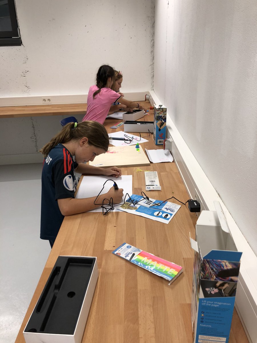 BburkeB's tweet photo. Great evening for the fantastic new Makers’ Laboratory community opening at Munich International School. Well done to staff and students who helped - pics of the set up - 3d printers, laser cutters, electronics #kidsplayground https://t.co/CYQaj8PgmD
