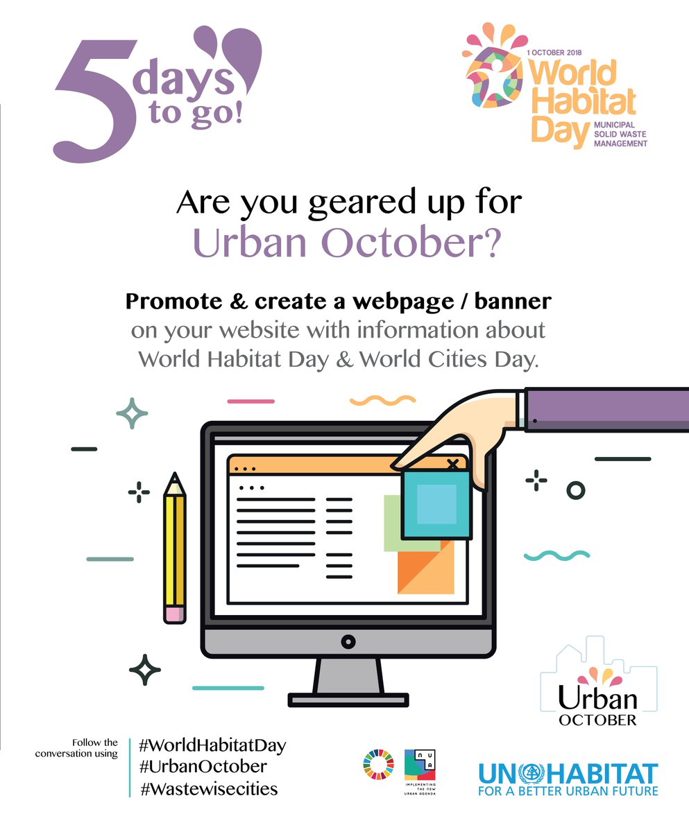 Un Habitat S Tweet Find All Urbanoctober Worldhabitatday