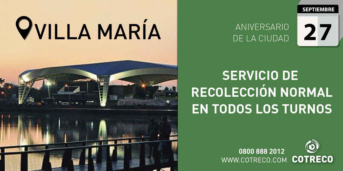 #Atención #VillaMaría #Aniversario #Servicio #Normal 
<a href="/VillaMariaYA1/">Villa María YA</a> <a href="/VillaMariaVivo/">Villa María VIVO!</a> <a href="/MuniVillaMaria/">Municipalidad Villa María</a> <a href="/surrbac/">SURRBaC</a>