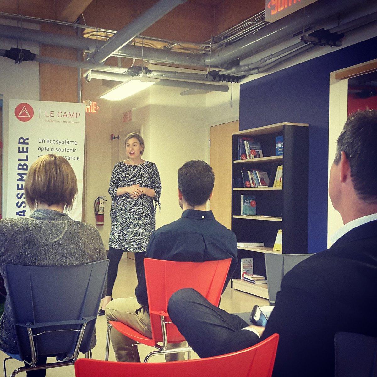 Une belle matinée de partage d'expérience au <a href="/lecampquebec/">LE CAMP</a>. Un petit boost entrepreneurial pr commencer la journée avec Annie de @Fernandez_Com. #valeurs #humain #destination