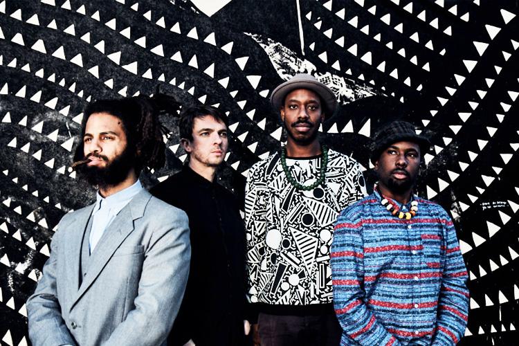 newsounds's tweet photo. We're live today at 2PM with British quartet @SonsOfKemet, led by saxophonist @shabakah Hutchings. Hear a propulsive, fiery, unstoppable party of Caribbean music, jazz, and hip hop. They'll play their tunes in-studio AND tonight @elsewherespace. https://t.co/MRMUZ5cbnX https://t.co/Dm0QVQLxtz