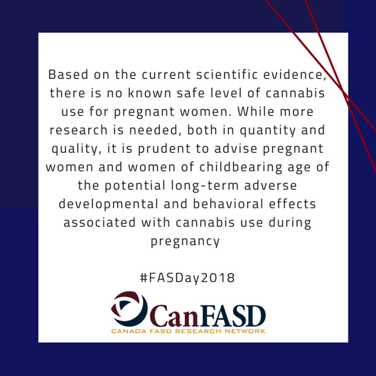 CanFASD's tweet photo. #FASDay2018 Fact #25: While more research is needed, both in quantity and quality, it is prudent to advise pregnant women and women of childbearing age of the potential long-term adverse effects associated with cannabis use during pregnancy https://t.co/pa4QQlo1g9 https://t.co/6wB9R3HScS