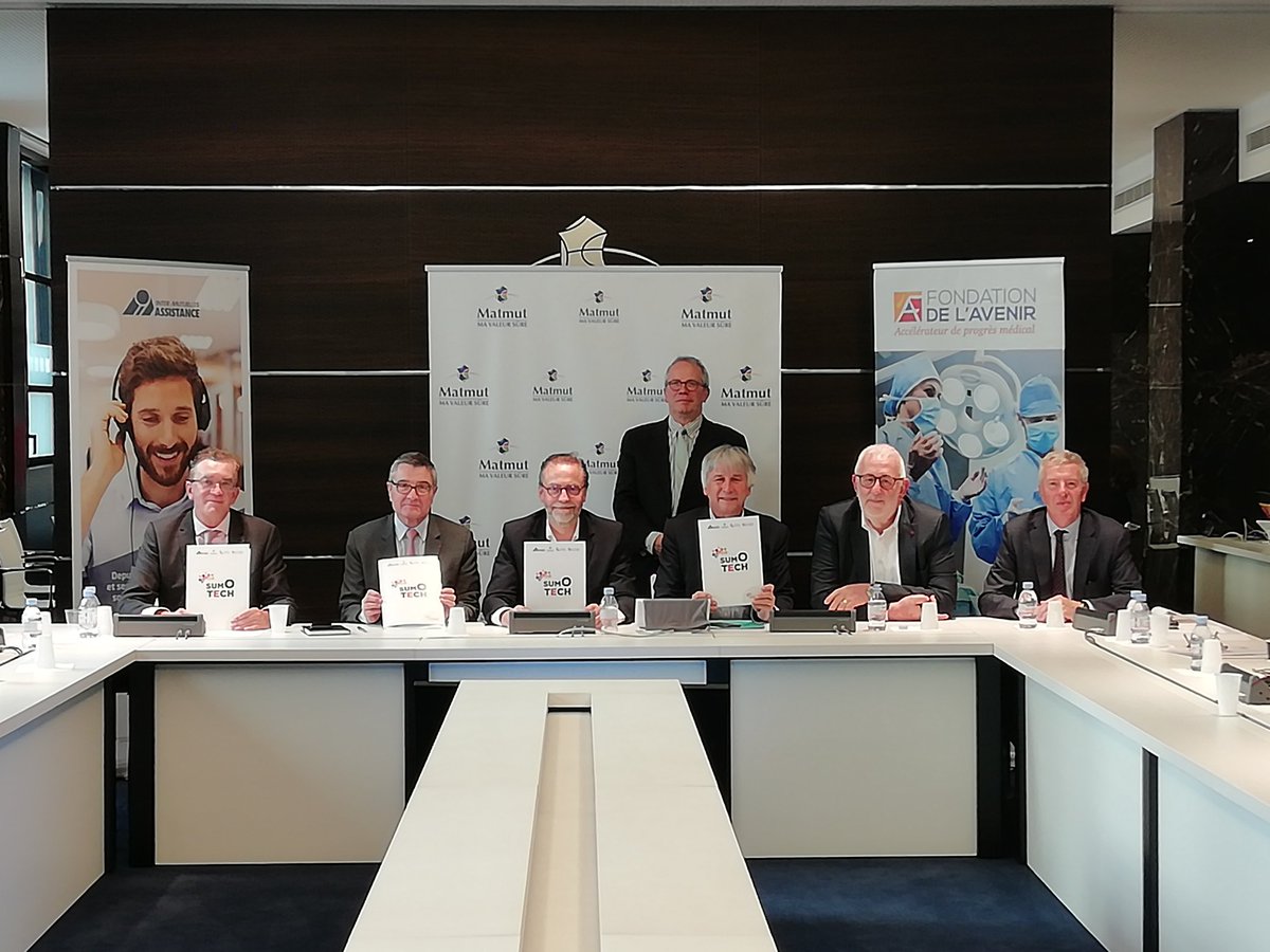 FondationAvenir's tweet photo. [#Sumotech]-Convention sumotech signée par @IMMontsouris @IMAassistance @FondationAvenir avec la présence de ses mécènes @GroupeMatmut @SarciaClaude https://t.co/d4bvBulJvc