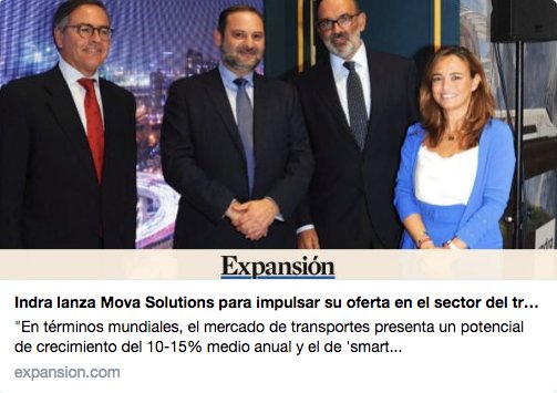 TeamBrandFor's tweet photo. Estamos orgullosos de poder ayudar a @IndraCompany a impulsar su oferta en el sector del transporte a través de #MovaSolutions, y logrando un impacto real en la sociedad.  @expansioncom #InnoTrans2018 #branding #BrandFor https://t.co/6qpU7veeNY https://t.co/A6x5QCAaA1