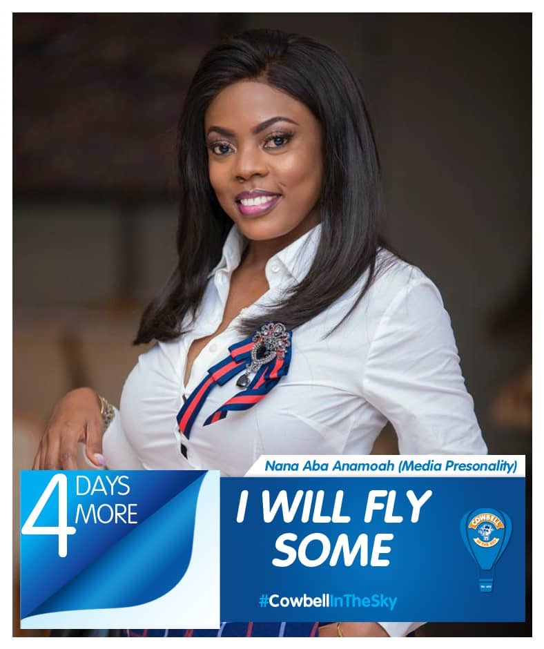 thenanaaba's tweet photo. Just 4 days more! @CowbellGhana, how ready are you? Me be tu akɔ ewiamu 😃 #CowbellinTheSky https://t.co/N2lXjHviDf