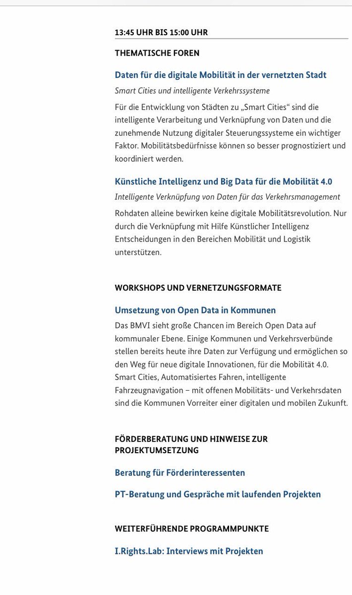 Das detaillierte #Programm ist online! Jetzt anmelden für die mFUND-Konferenz am 16. und 17. Oktober mit #Bundesverkehrsminister @AndiScheuer in #Berlin: mfund-konferenz.de #Digitalisierung #Mobilität #mFUND #OpenData #BMVI #Konferenz #Verkehr #Daten #Förderprogramm @BMVI