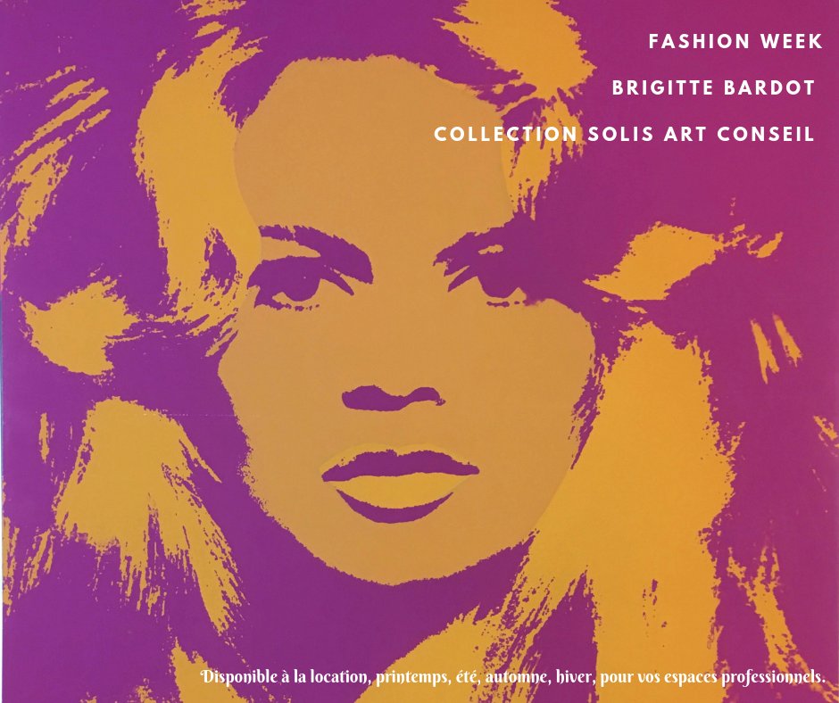 Solisartconseil's tweet photo. #FashionWeek  Collection Solis Art Conseil, #BrigitteBardot #BB disponible pour habiller vos espaces de travail ! https://t.co/DGCHHZlN46 #Art https://t.co/aBukIoZkww