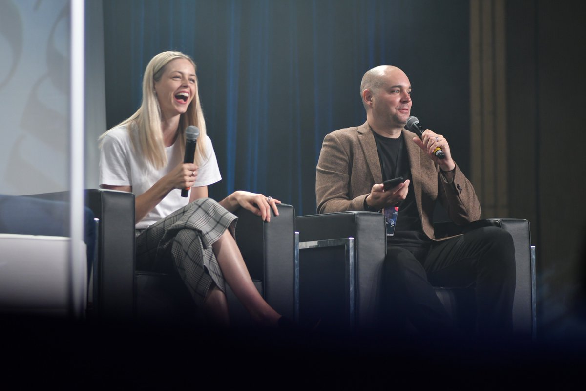 From this morning's keynote with Nicolas Duvernois (Founder of <a href="/pur_vodka/">Pur Vodka</a>) &amp; Karolyne Duvernois (VP Operations at <a href="/pur_vodka/">Pur Vodka</a>). Shot by <a href="/themartinhyu/">Martin Hyu</a> #InfluenceMTL