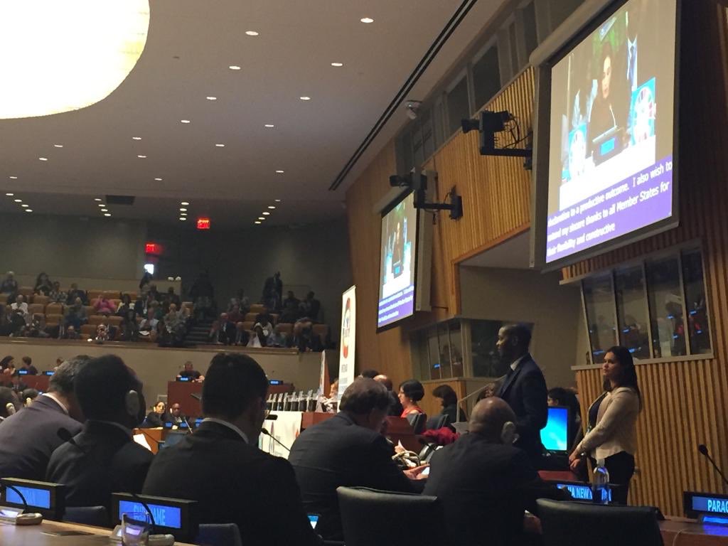 TheUnion_TBLH's tweet photo. The historic and first-ever #UNHLMTB is now underway. The proceedings have opened with the approval of the political declaration. The #TB world is waiting for commitment to concrete action to #EndTB https://t.co/g4aFm8vcqo