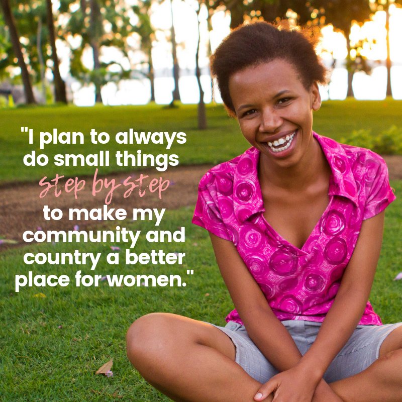 shesthefirst's tweet photo. Graduated #STFScholar Ellie didn’t just say these words—she’s actually living them. Today, she’s a mentor at #STFPartner @AfricAid and an #STFFellow, and she’ll be joining us at our #DayoftheGirl event on October 11th. 

Wanna meet her? → https://t.co/QaMwQGxfKX https://t.co/O63LpHAXnK