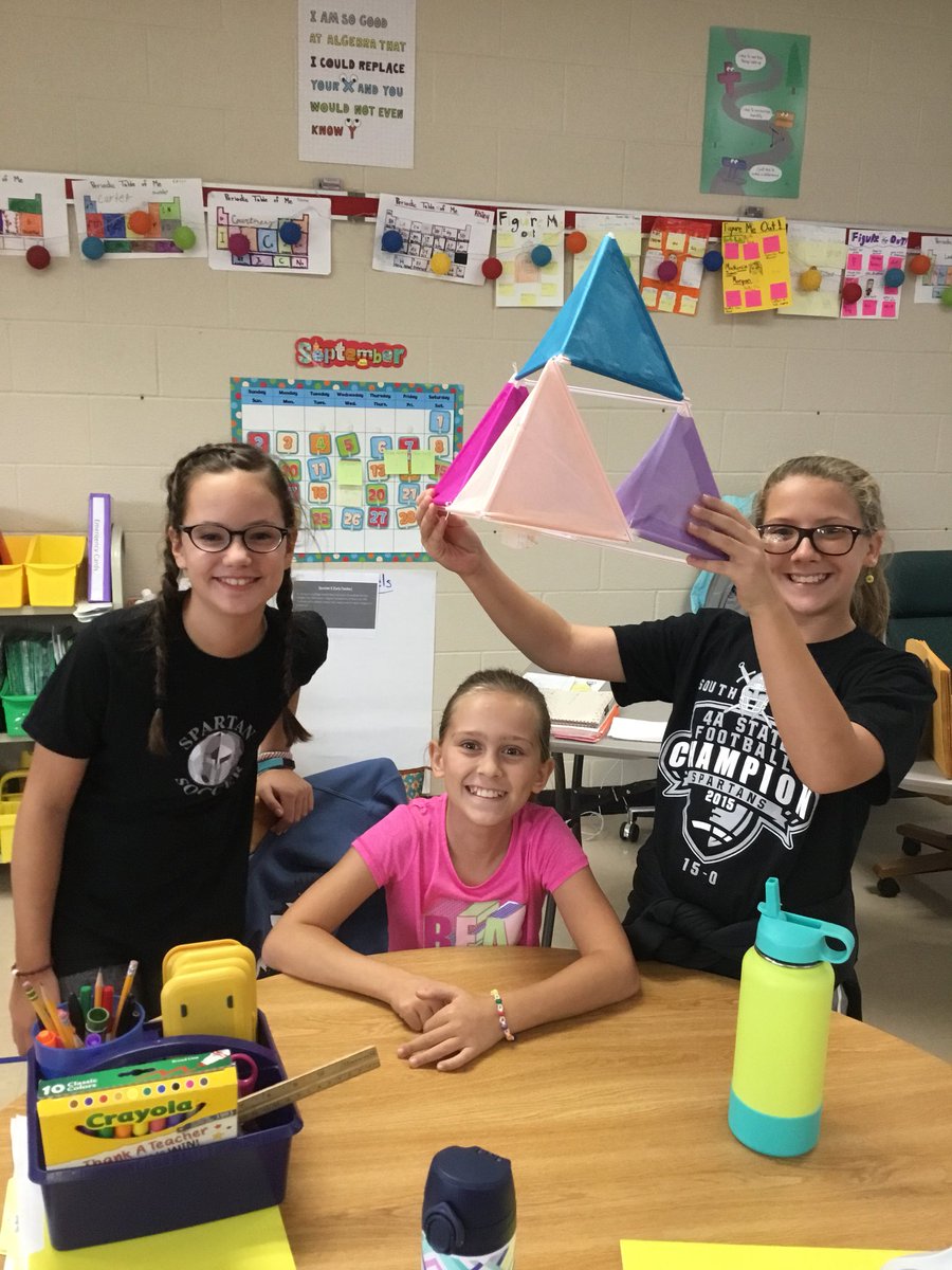 TeachLim's tweet photo. So proud of these students and their tetrahedron kites. We can’t wait to fly them and apply all the laws of flight. @212_Academy https://t.co/2PWh94EFke