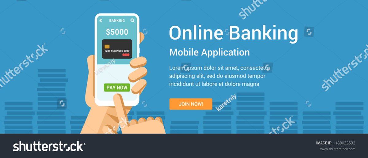 Karetniy On Twitter Vector Flat Banner For Online Banking