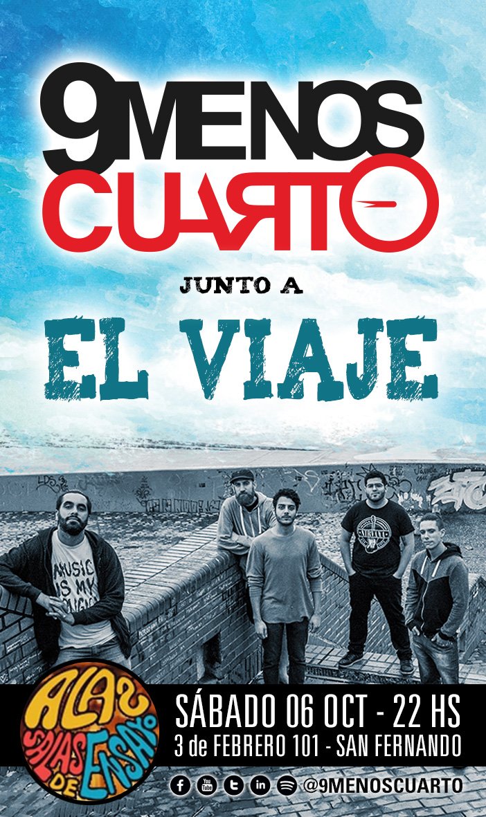 Nueva fecha en San Fernando <a href="/9menoscuarto/">9 M3NOS CU4RTO</a>