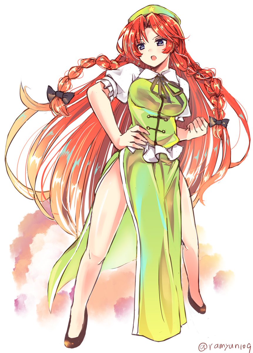 ラムディア בטוויטר 美鈴立ち絵 厚塗りしてみた 深夜の真剣お絵描き60分一本勝負