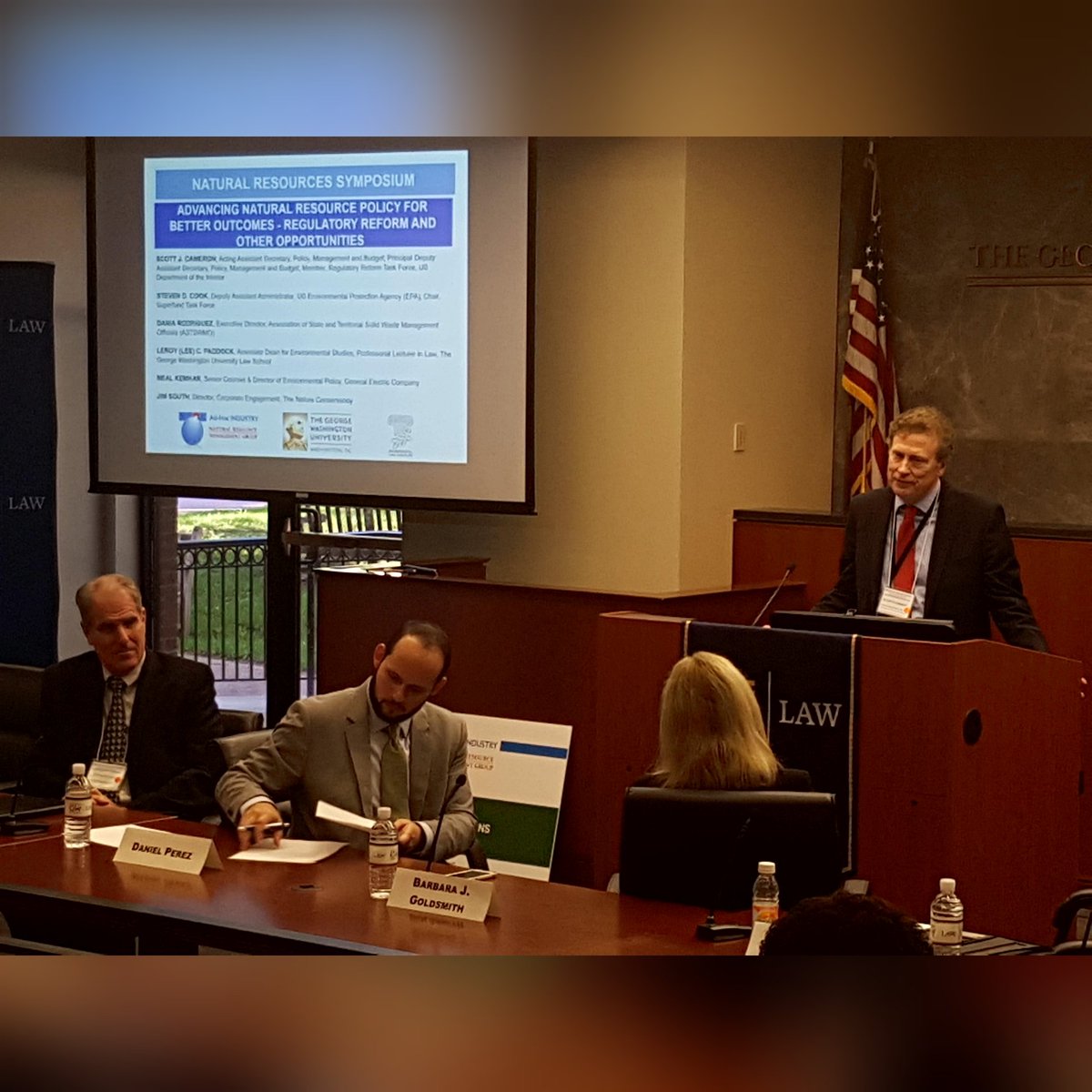 GW Law Environment & Energy (@gwlawenviro) on Twitter photo Scott J. Cameron <a href="/USDOI/">US Dept of Interior</a> is at the #NRSYMPOSIUM2018 speaking about government initiatives. Scott J. Cameron <a href="/USDOI/">US Dept of Interior</a> is at the #NRSYMPOSIUM2018 speaking about government initiatives.