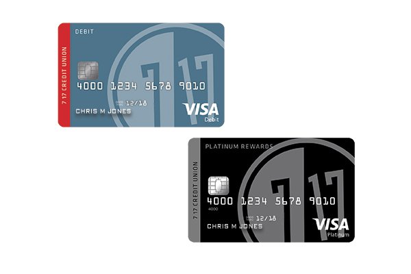 7 17 Credit Union On Twitter Check Out Our New Visa Debit And Credit Card Designs Existing 7 17 Members Will Receive Their New Cards Just Before Current Cards Expire Or When