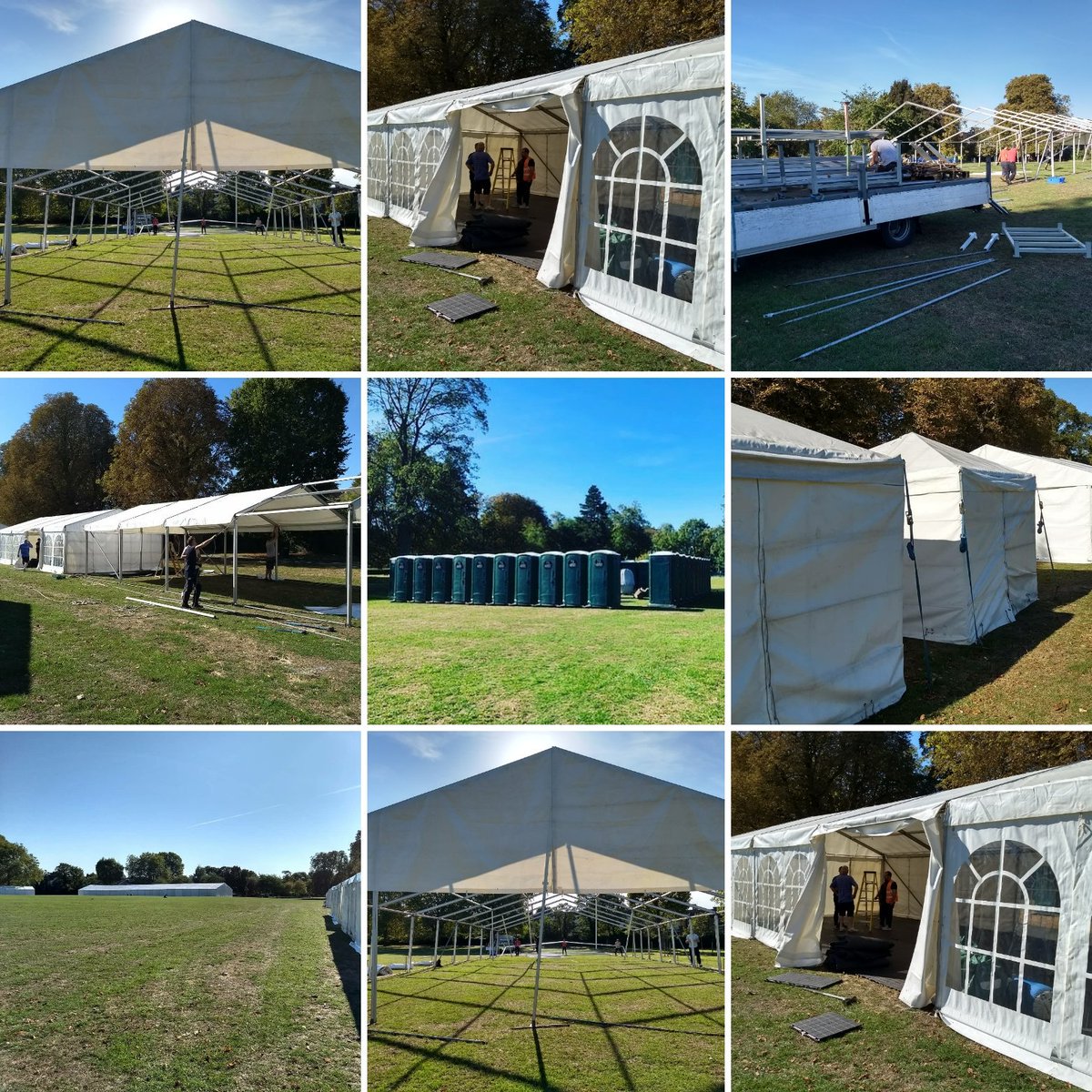 EalingHalf's tweet photo. And so it begins!!! @marqueemagic and @loosfordos have started the epic build for Ealing Half Marathon 2018!! 

https://t.co/xPtPhYjyb4 https://t.co/tCyPXtqaJy