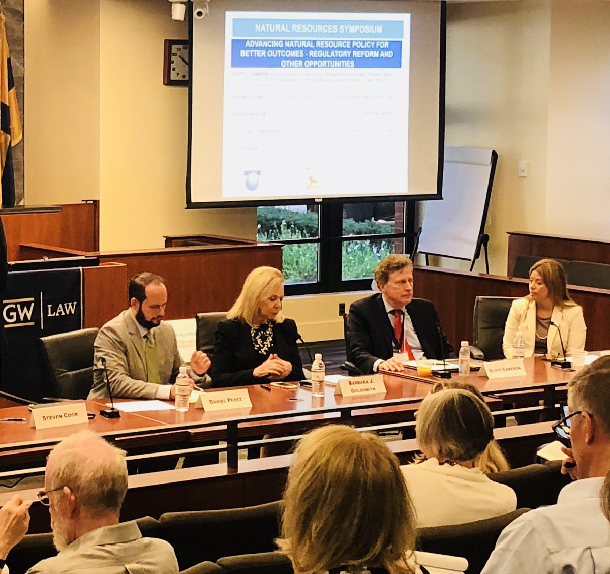 RegStudies's tweet photo. Our very own @PerezDRPerez is facilitating a panel titled, ‘Advancing Natural Resource Policy for Better Outcomes - Regulatory Reform and Other Opportunities’ at the #NRSYMPOSIUM2018 currently being held @gwlaw! @RegStudies really does it all!! https://t.co/nMIEO35gyn
