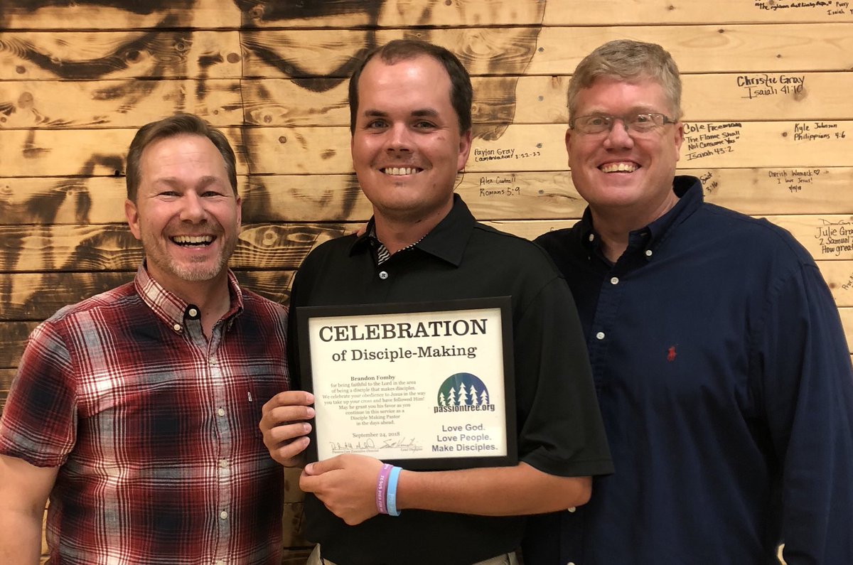 RobertAtMBA's tweet photo. Proud @TBFomby for his dedication to be discipled and #MakeDisciples Love you bro! @scottkindig #passiontree https://t.co/e5O4aIcCeC