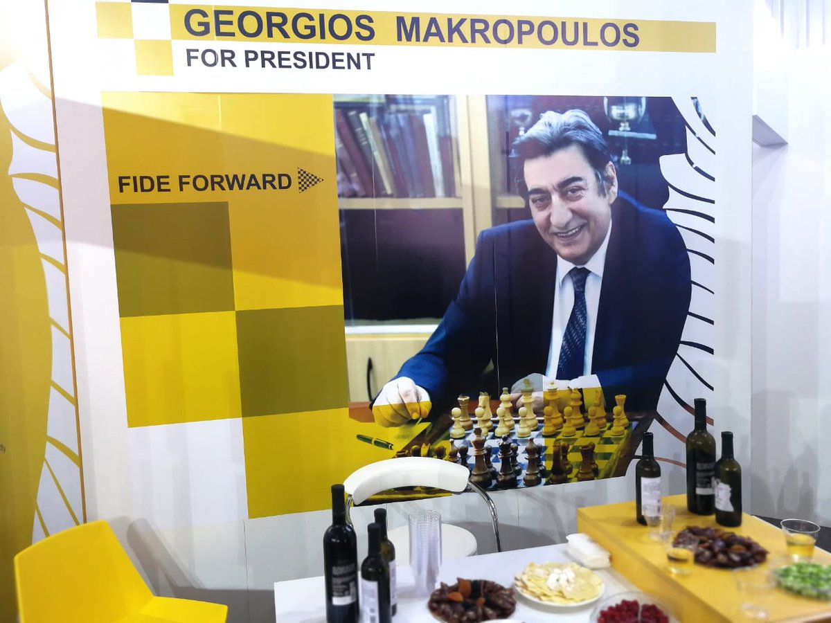 makro_chess's tweet photo. If you are in the @BatumiChess2018 venue, don't forget to visit our lively #FIDEForward stand in the EXPO area. Our team and I are always happy to discuss with you any issue regarding the #FIDEelections2018 and we can exchange ideas on how to move FIDE --> Forward together ๐ https://t.co/1oB9YumrrX