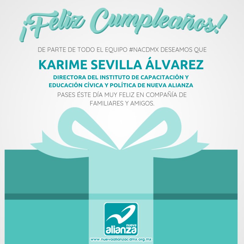 ¡Felicidades <a href="/karime_sevilla/">Karime Sevilla</a> 🎂! Deseamos que todos tus sueños e ilusiones se hagan realidad 🤗.