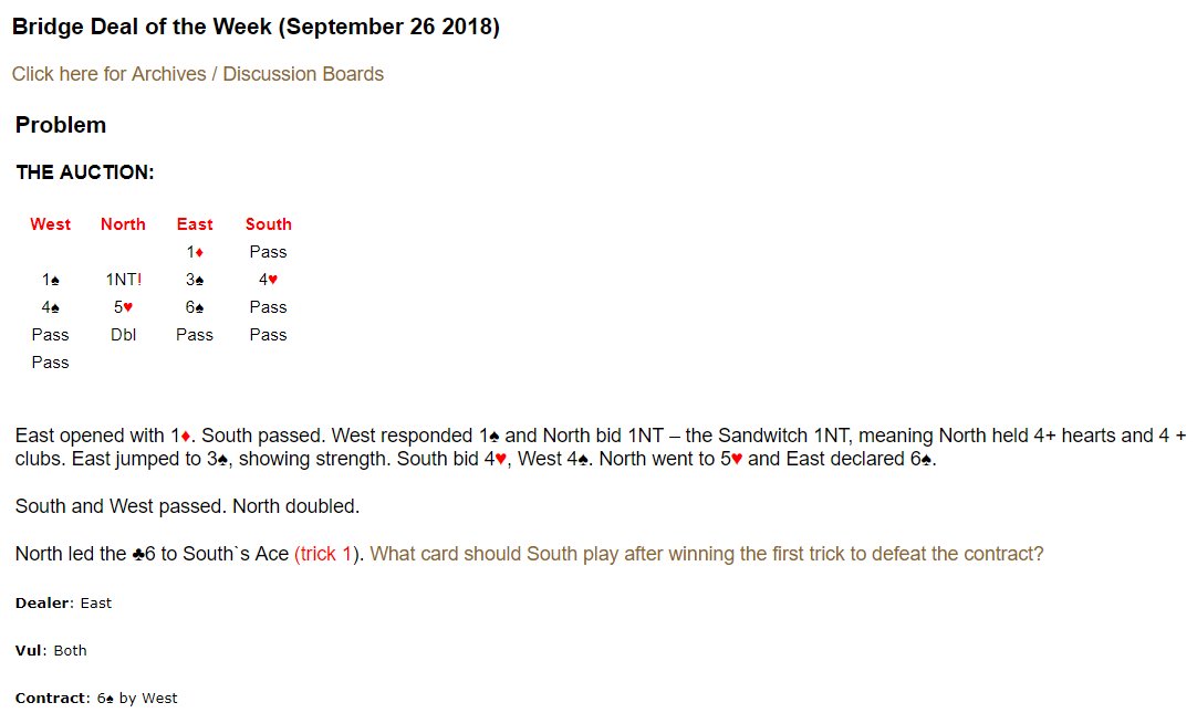 DEAL OF THE WEEK!

Click on the Picture Below

Click Here to Download The Deal Library: bit.ly/2r0bAP5

Click Here for The Solution / Discussion Board: bit.ly/2Q87Ypi

How To Open PPL File.

When you open Bridge Baron click on Library then Click on Retrieve Deal