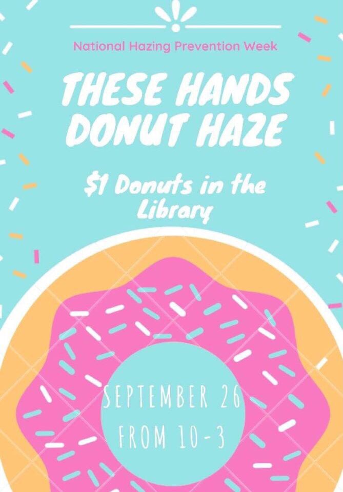 Kutztown_cpc's tweet photo. Happening now in the library lobby 🍩💗 https://t.co/oVhKR3YOO0