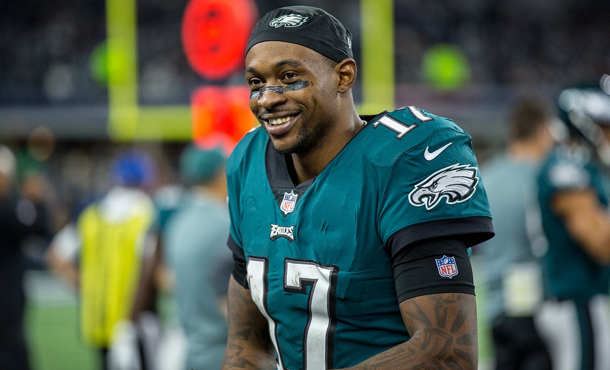 Eagles's tweet photo. According to Coach Pederson, Alshon Jeffery has been cleared for contact.

#FlyEaglesFly https://t.co/pWIRfLg1MF